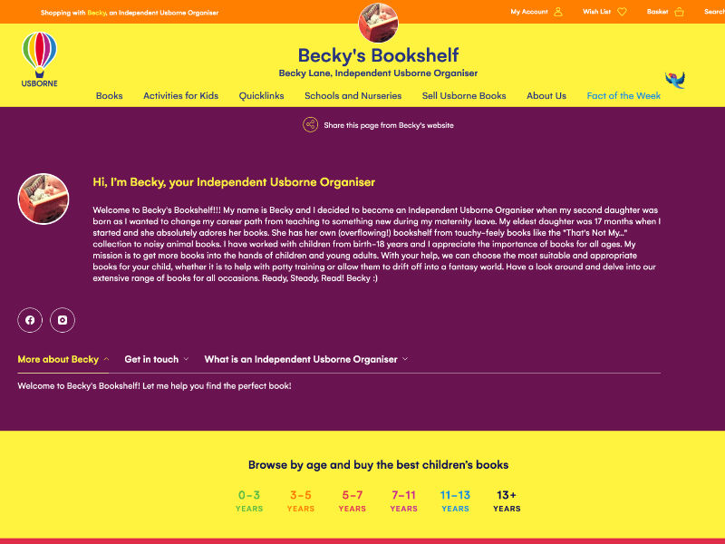 Becky's Bookshelf Local Listing | SNPC