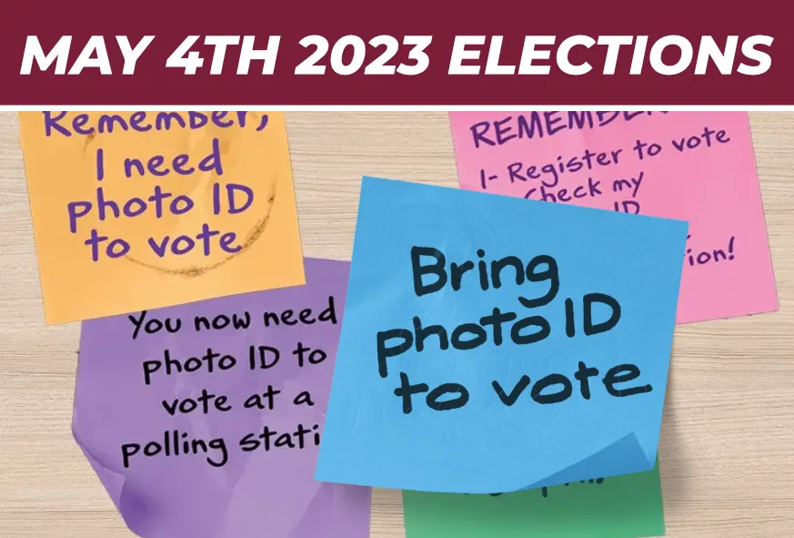 Bring ID To Vote May 4th 2023 | SNPC