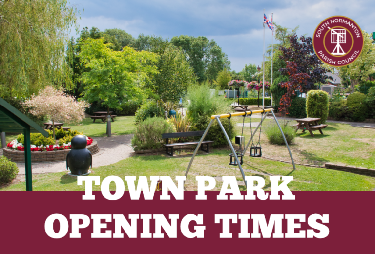 Town Park Opening Times August 2023 | SNPC