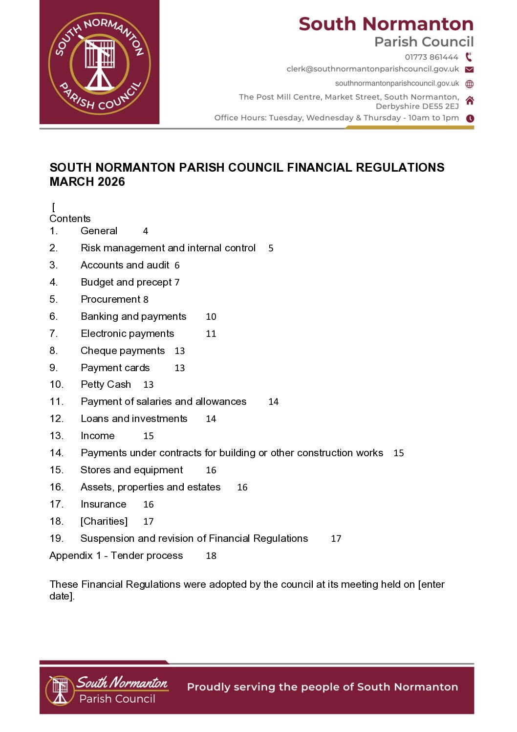 Financial Regs 2026 Financial Regulations 2026